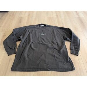 Men's Essentials Fear Of God‎ Crew Neck Sweater Size Medium Iron Color